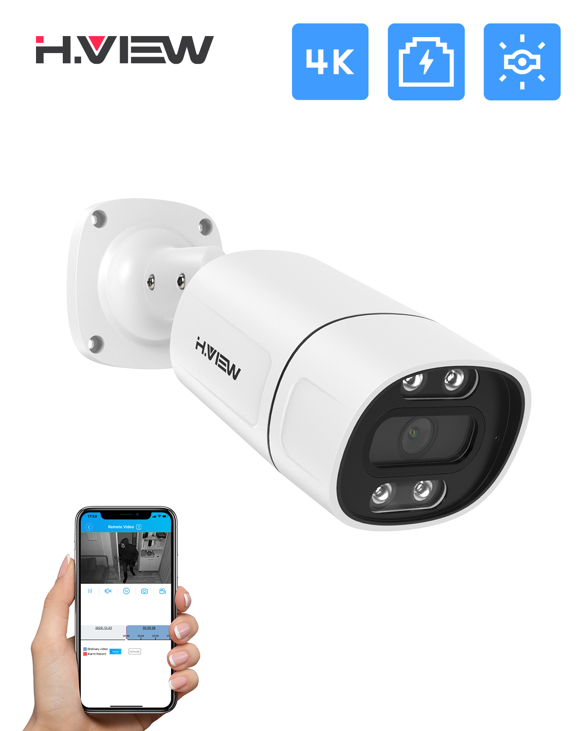 Home Yard Security Cameras - H.View 5Mp 8Mp 4K Ip kamera