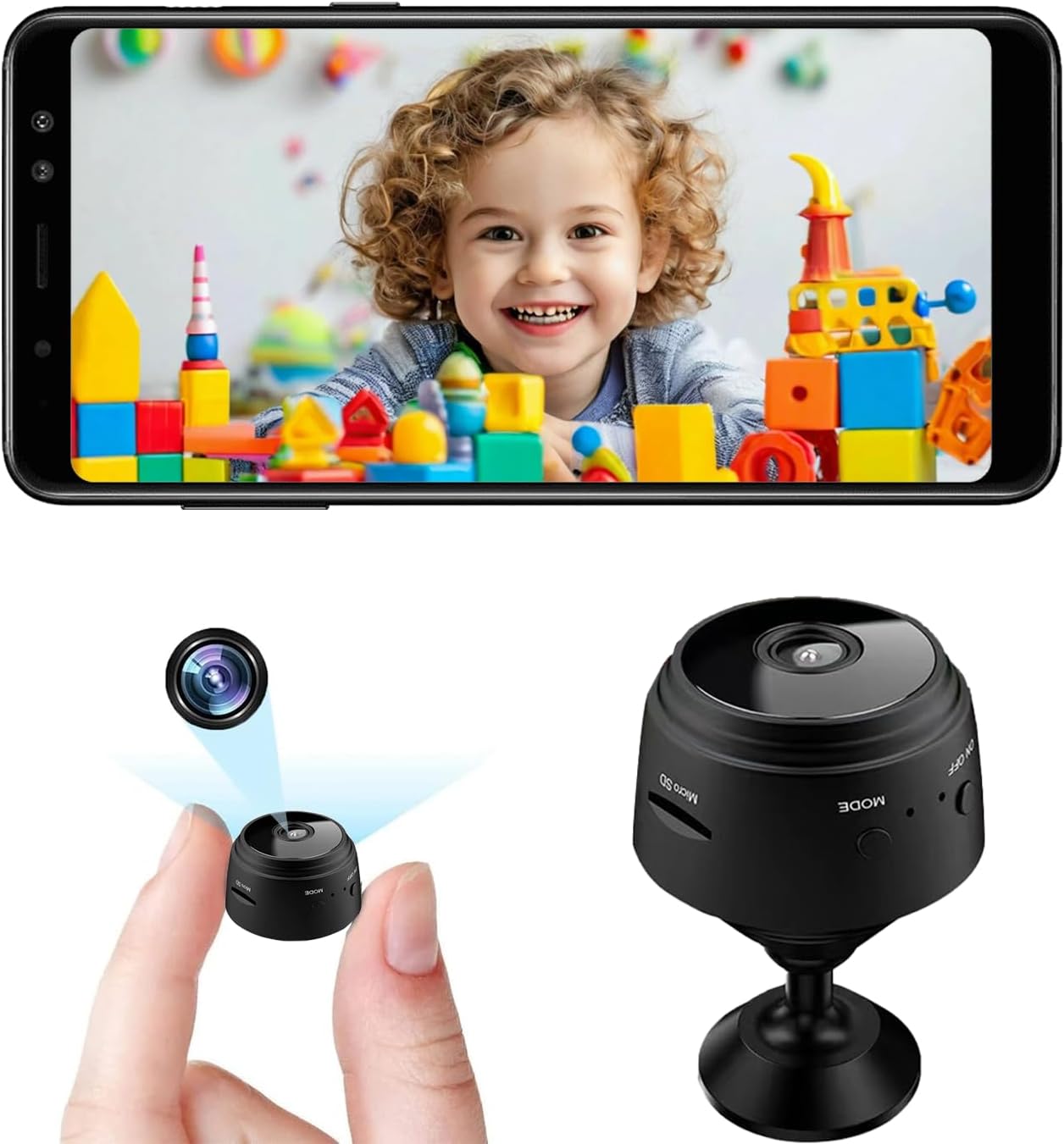 Home Yard Security Cameras - Mini Güvenlik Kamerası, Bebek/Evcil Hayvan/Dadı için