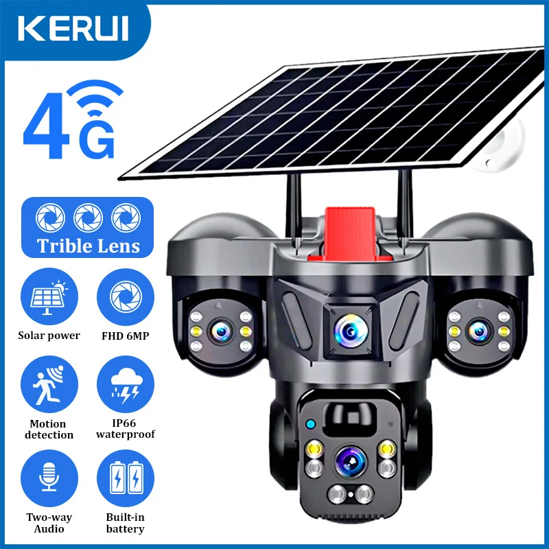 KERUI Dış Mekan PTZ 6MP 4G SIM - Home Security Video Cameras incelemesi ve fiyatı